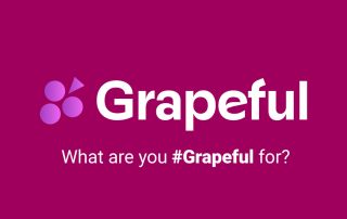 Grapeful with a bunch of grapes